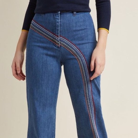 Modcloth Denim - Modcloth Rainbow with Me High Waisted Blue Jeans